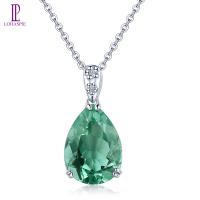 ราคา 4 9 Carats ของแท้ฟลูออไรต์ธรรมชาติสีเขียวจี้ทึบ925จี้เงินสำหรับสุภาพสตรีหินอัญมณีสีเขียวของขวัญที่ชื่นชอบสำหรับผู้หญิง (20302113272)