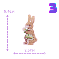 ราคา 10บาททุกชิ้น DIY ตัวรีดติดเสื้อ อาร์มติดเสื้อ ลายกระต่าย ใช้เตารีดรีดติดลงผ้าได้เลยค่ะง่ายมากๆๆค่ะ (19859666270)