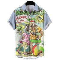 ราคา เสื้อแขนสั้นผู้ชายพิมพ์ลายนกแก้วเสื้อเสื้อเชิ้ตผู้ชายชายหาดฮาวายลำลอง (20632811231)