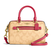ราคา กระเป๋าถือ COACH แท้ ทรงหมอน ใบเล็ก Coated canvas ลาย Signature มีสายยาว COACH C9947 MINI ROWAN CROSSBODY IN SIGNATURE COATED CANVAS Rouge (12058972)