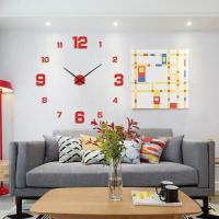 ราคา 3D นาฬิกาแขวนส่องสว่าง Frameless นาฬิกาแขวน DIY นาฬิกาดิจิตอลสติ๊กเกอร์ติดผนังนาฬิกาเงียบสำหรับบ้านห้องนั่งเล่นสำนักงานตกแต่งผนัง (15650560179)