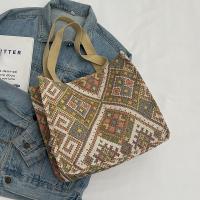 ราคา กระเป๋าผ้า ทรงช้อปปิ้ง แฟชั่น ผ้าปักลาย ใบใหญ่ สายไนล่อน จุของได้เเยอะ (20524197651)