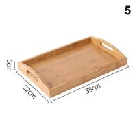 ราคา Bamboo Wooden Rectangular Tea Tray Solid Wood Tray trays serving tray Kung Fu Tea Cup Tray Wooden Hotel Dinner Plate (16354050992)