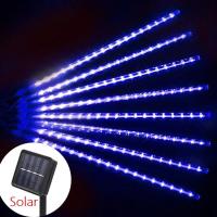 ราคา ไฟสาย LED พลังงานแสงอาทิตย์ 30 50ซม 8หลอด LED ดาวตกฝนดาวตกเทพนิยายกลางแจ้งพวงมาลัยตกแต่งต้นคริสต์มาสสวนลานบ้านหลอดไฟถนน (21170768147)