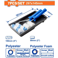 ราคา WADFOW ชุดลูกกลิ้งทาสี โพลีเอสเตอร์ 7 in 1 รุ่น WCB3H71 ถาดลูกกลิ้ง ลูกกลิ้ง ทาสี แปรงทาสี ถาดทาสี ที่ทาสี ที่วางสี ถาดรองสี วัตโฟว์ (20971358532)