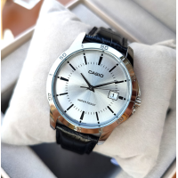 ราคา Win Watch Shop นาฬิกา Casio รุ่น MTP V004L นาฬิกาผู้ชาย สายหนังสีดำ ของแท้ 100 ประกันสินค้า 1 ปี (20568752002)