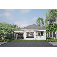 ราคา 110 แบบบ้าน บ้านชั้นเดียว 2 ห้องนอน 1 ห้องน้ำ (21246338577)