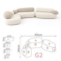 ราคา BUNISE Pebble Creative Fabric Sofa Random Combination Shaped Design 2024 Exclusive New BT101902 (20689411893)