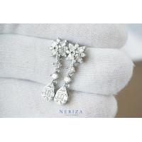 ราคา Neriza Jewelry ต่างหูระย้าออกงานเพชรสังเคราะห์ ประกายเทียบเท่าเพชรแท้ NE149 (16855874534)