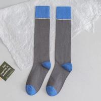 ราคา พร้อมส่งจากไทย ถุงเท้าแฟชั่นยาวใต้เข่า ต่อสี ถุงเท้าสไตล์เกาหลี ถุงเท้าใต้เข่า (19676954552)