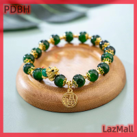 ราคา PDBH Fashion Storeลดราคาด่วนจี้มังกรขนาดเล็กสร้อยข้อมือแบรนด์ Fu หินโมราเขียวสีแดงสร้อยข้อมืออัญมณีของขวัญ (21320765867)