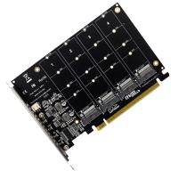 ราคา PH44 NVMe 4 Disk Array Card PCI E Raid Card Signal Splitting Expansion Card NVMe Raid PCIe 4 0 3 0 X16 Split Cards (17491798050)