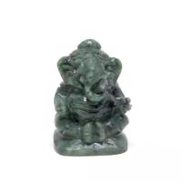 ราคา หยกพม่าแท้ โทนสีเขียวเข้ม แกะสลักพระพิฆเนศ by siamonlineshop (12062018)