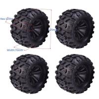 ราคา ล้อยาง12มม สำหรับรถบิ๊กฟุต1 10นิ้วทางวิบากตีนตะขาบ RC แกนรถ SCX24 FCX24 FMS MT1012 Wltoys Traxxas อุปกรณ์แต่งรถ Rc (19470263705)