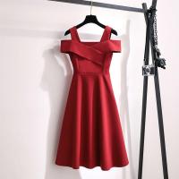 ราคา BRANCHÉ M XXL ผู้หญิง Dress เดรส สีพื้น เดรสสั้น มินิเดรส เซ็กซี่ เปิดไหล่ แดง สีชมพู สีดำ 231207016 (21174064634)