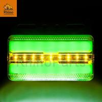 ราคา 1ชิ้น 24V ไฟราวข้างรถบรรทุก พร้อมไฟส่องพื้น ไฟราวข้างมีไฟเลี้ยววิ่ง ไฟข้างรถบรรทุก รถพ่วง รถเทรลเลอร์ 6 ล้อ 10 ล้อ (9532595214)