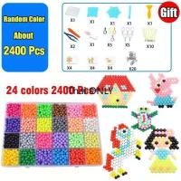 ราคา พร้อมส่ง ลูกปัดวิเศษDiy แค่ฉีดน้ำก็ติดแล้ว ลูกปัด24สี 2400ลูก พร้อมอุปกรณ์ ลูกปัดไอน้ำDiy Aquabeads (16319783981)