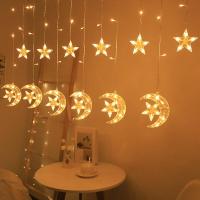 ราคา ไฟประดับม่านหมู่LED ไฟประดับตกแต่ง ยาว2 5 เมตร ไฟม่านหมู่ดาว ไฟกระพริบ ฟตกแต่งห้อง ไฟกระพริบรูปดาว ไฟตกแต่งวันChristmas ไฟตกแต่งวันปีใหม่ (21031522506)