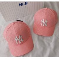 ราคา แท้ พร้อมส่ง หมวก MLB Monogram Jacquard cap สีชมพู โลโก้ NY (19114706220)