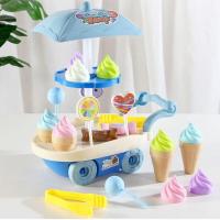 ราคา รถเข็นไอติมเด็ก ชุดรถเข็นไอศกรีมของเล่น รถเข็นขนมหวานขนาดเล็ก 28PCS (20834448953)