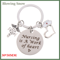 ราคา Blowing 1PC nurses Day พวงกุญแจหมอของขวัญจี้พวงกุญแจพยาบาลเป็นงานหัวใจ (20213315441)