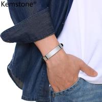 ราคา Kemstone กำไลข้อมือลายพรางผู้ชายผู้หญิงกำไลข้อมือซิลิโคนสีดำสีเงินของขวัญเครื่องประดับ (11224591261)