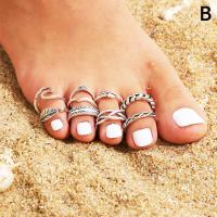 ราคา MAXG 9PCS ผู้หญิง ผู้หญิง ชายหาด ฤดูร้อน เปิดปรับได้ แหวนนิ้วเท้า เครื่องประดับเท้า แหวนสนับมือ ชุดแหวนนิ้วเท้า (16831371379)