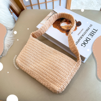 ราคา BBS คิ้วส์มาก กระเป๋าถือ กระเป๋าไหมพรม เชือกถัก ถักโครเชต์ สไตล์มินิมอล งานแฮนด์เมด Square Bag (15515774495)