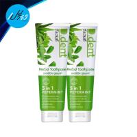 ราคา D DENT ดี เดนท์ เฮอร์เบิล ทูธเพสท์ 100กรัม D DENT HERBAL TOOTHPASTE 100g ซื้อ1แถม1 (19339908215)