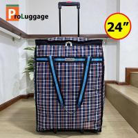 ราคา ProLuggage กระเป๋าถุงผ้าล้อลาก กระเป๋าล้อลาก กระเป๋าเดินทาง กระเป๋าช้อปปิ้ง อเนกประสงค์ ขนาดความสูง 24 นิ้ว Code R15024 (4224196513)