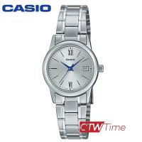 ราคา Casio นาฬิกาข้อมือผู้หญิง สแตนเลสแท้ รุ่น LTP V002D 7B3UDF เรือนเหล็ก หน้าปัดเงินโรมัน (9439179948)