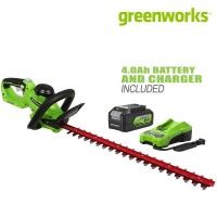 ราคา Greenworks เครื่องตัดแต่งพุ่มฯ 24V 22 นิ้ว ครบชุด รวมแบตฯ 4 0Ah แท่นชาร์จไว Hedge Trimmer Battery 4 0Ah Battery Fast Charger (10596108114)