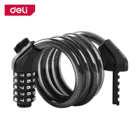 ราคา Deli สายล็อคจักรยาน สายล็อคอเนกประสงค์ ที่ล็อคจักรยาน แหวนล็อคจักรยาน ตัวล็อคแน่นหนา กันสนิม มีทั้งแบบล็อคกุญแจ และแบบใส่รหัส Cable Lock (19624074443)
