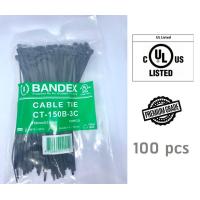 ราคา BANDEX CABLE TIE เคเบิ้ลไทร์ เคเบิ้ลไท สายรัด คุณภาพดี แข็งแรง มีหลายขนาดให้เลือกภายใน สีดำ 100เส้นต่อแพ็ค (8644496808)