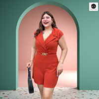 ราคา Js14จั๊มสูมขาสั้นแฟชั่นสาวอวบราคาถูก ชุดจั๊ม ชุดจั๊มสูทสาวอวบ ชุด ชุดใส่ออกงาน ชุดสีชมพู (21340004265)