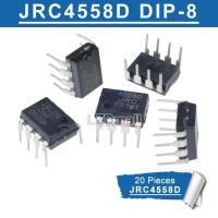 ราคา 20ชิ้น JRC4558D 4558D จุ่ม 8 JRC4558 NJM4558D 4558 JRC4558 DIP8 NJM4558เครื่องขยายเสียงแอมพ์ Op คู่วงจรรวมใหม่ (743390154)