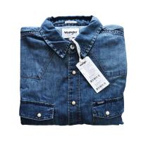 ราคา เข้าใหม่ Wrangler เชิ้ตชายของแท้ สียีนส์ฟอก ผ้านุ่มใส่สบายจ้า (6643198375)