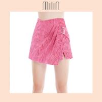 ราคา MILIN High waisted front draped at detailing wrap mini skirt กระโปรงเอวสูงดีเทลจับจีบที่ชิ้นป้ายด้านหน้า Enduring Shorts (17511123250)