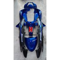 ราคา ชุดสี เฟรม suzuki Smash Revo 110 สแมช รีโว ครบคัน 7 ชิ้น รถปี 2004 สีน้ำเงินท้ายดำ ติดสติกเกอร์ตามรูป พร้อมส่ง (20771638830)