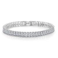 ราคา 3 3 5 4 5Mm Real Moissanite Bracelet Sparkling S925 Sterling Silver Luxury Wedding Party Diamond Jewelry (19729761602)