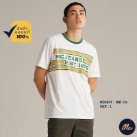 ราคา Mc Jeans เสื้อยืดแขนสั้นผู้ชาย คอกลม สีขาว MTSZA29 (18653377956)