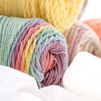 ราคา Bttj0 100กรัมหนาผ้าพันคอหมอนอิงโซฟาสายรุ้งสี DIY เส้นด้ายโครเชต์ถักมือทอ (1951914789)