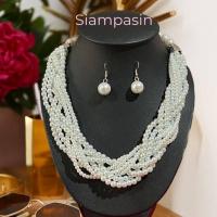 ราคา Siamoutfit สร้อยมุก สร้อยคอมุก เครื่องประดับมุก เครื่องประดับชุดไทย สร้อยมุกต่างหู สร้อยมุกให้พี่สาว สร้อยคอไข่มุก สร้อยไข่มุก pearl necklace (18518928271)