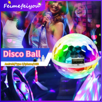 ราคา Disco Ball Lamps led light for room gaming USB fairy light disco ball flashing according to music rhythm portable size for Type C Android Apple mobile phone (15559248349)