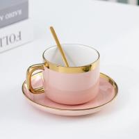 ราคา ชุดแก้วกาแฟเซรามิค ชุดแก้วกาแฟขอบทอง ชุดแก้วกาแฟพร้อมจานรองและช้อน ชุดแก้วของขวัญ (16956795440)