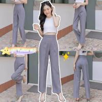 ราคา กางเกงทรงขากระบอกใหญ่ ขาบาน ตะขอหน้าซิปหน้า เอวสูง ผ้าฮานาโกะ ผ้านาโน พร้อมส่ง มีเก็บปลายทางนะคะ (20817485538)