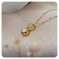 ราคา ZILVY สร้อยคอทองคำขาว 18K พร้อมจี้เพชร 0 10 กะรัต น้ำร้อย พร้อมใบรับรอง P039 (20233840531)