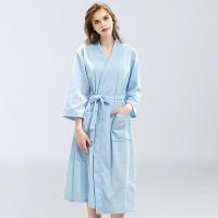 ราคา Women Clothing Spring summer and autumn waffle bathrobes womens thin bathrobes absorbent and quick drying pajamas womens home clothes couple nightgowns (4997022881)