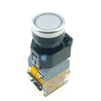 ราคา ปุ่มกดพร้อมไฟ LED LED 220VAC กดติด กดดับ Push Button Switch with LED LA38 11DT 22mm NO NC สี แดง เหลือง ฟ้า เขียว ขาว (12450782086)