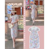ราคา เดรสผ้าลินินลายดอกไม้สีสวยสดใส ทรงแขนพองน่ารัก ดีเทลคอปกปักดอกไม้เพิ่มความลูกคุณไปอีกค่า รุ่นนี้ผ้าสวยมากน้า ใส่วันทำงานหรือวันสบายๆ ก็ได้ทุกลุคค่า ชุดมีซับใน มีซิปหลังค่ะ (19987470933)